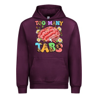 Mauve Wine too many tabs Urban Hoodie - Artiststas