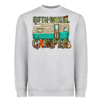 Heather Grey fifth wheel camper Heavyweight Sweatshirt - texasbilliewilder