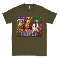 Army Green happy mardi gras heifer Classic Tee - RacoonDesign