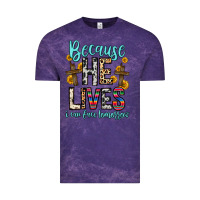 Cloud Purple because he lives i can face tomorrow Vintage Tee - Zillion Design Studio