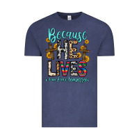 Vintage Denim because he lives i can face tomorrow Vintage Tee - Zillion Design Studio