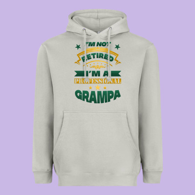 I'm Not Retired I'm A Professional Grampa Heavyweight Hoodie Designed By Jasminsmagicworld