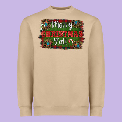 Heavyweight Sweatshirt Merry Christmas Y'all