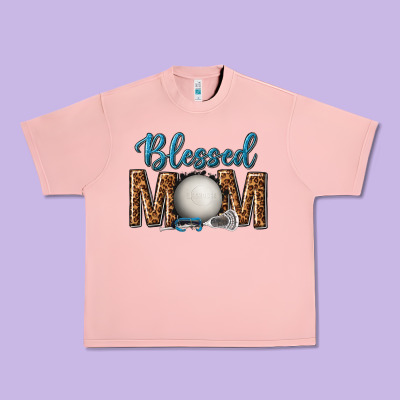 Western Blessed Mom With Lacrosse Urban Heavy Tee Designed By Texasbilliewilder