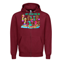 Burgundy life is better in flip flops Zipper Hoodie - AdoDesignShop