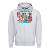 Heather Grey life is better in flip flops Zipper Hoodie - AdoDesignShop
