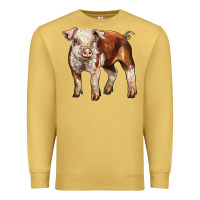 Antique Gold Baby Hereford Pig Premium Sweatshirt - LillyAllenDesigns