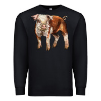 Black Baby Hereford Pig Premium Sweatshirt - LillyAllenDesigns