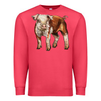 Cardinal Baby Hereford Pig Premium Sweatshirt - LillyAllenDesigns