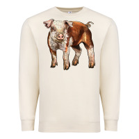 Sandshell Baby Hereford Pig Premium Sweatshirt - LillyAllenDesigns