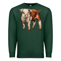 Sports Green Baby Hereford Pig Premium Sweatshirt - LillyAllenDesigns