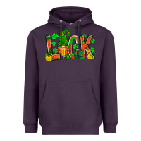 Plum luck with gnome and beer Heavyweight Hoodie - NancyCooperArtShop