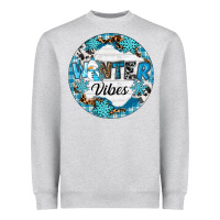 Heather Grey Winter vibes Heavyweight Sweatshirt - RanaPortraitStore