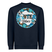 Navy Winter vibes Heavyweight Sweatshirt - RanaPortraitStore