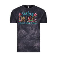 Cloud Black sorry i m late i didn t want to come Vintage Tee - Zillion Design Studio