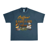 Midnight Navy coffee is always a good idea Urban Heavy Tee - BarkalooDesign