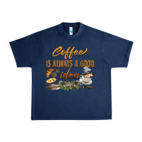 Navy coffee is always a good idea Urban Heavy Tee - BarkalooDesign
