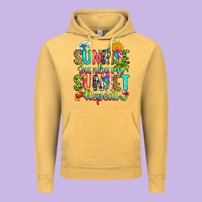 Vintage Hoodie sunrise sunburn sunset repeat