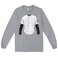 Heather Grey baseball uniform fa element Long Sleeve Tee - FaDigitalArtStudio