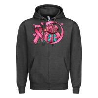 Charcoal Heather cancer ribbon pumpkins Zipper Hoodie - JahusDesignShop