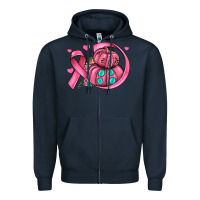 Navy cancer ribbon pumpkins Zipper Hoodie - JahusDesignShop