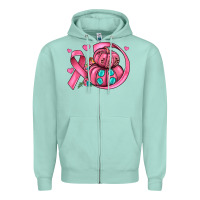 Seafoam cancer ribbon pumpkins Zipper Hoodie - JahusDesignShop