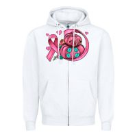 White cancer ribbon pumpkins Zipper Hoodie - JahusDesignShop