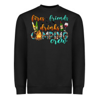 Black fires friends drinks camping crew Heavyweight Sweatshirt - texasbilliewilder