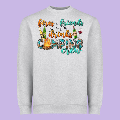 Heavyweight Sweatshirt fires friends drinks camping crew