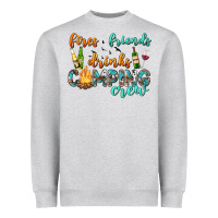 Heather Grey fires friends drinks camping crew Heavyweight Sweatshirt - texasbilliewilder