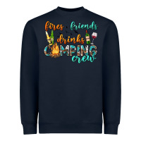 Navy fires friends drinks camping crew Heavyweight Sweatshirt - texasbilliewilder