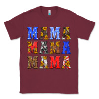 Burgundy mama american flag 4th of july Classic Tee - HRA Design Shop