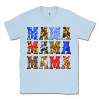 Dusty Blue mama american flag 4th of july Classic Tee - HRA Design Shop