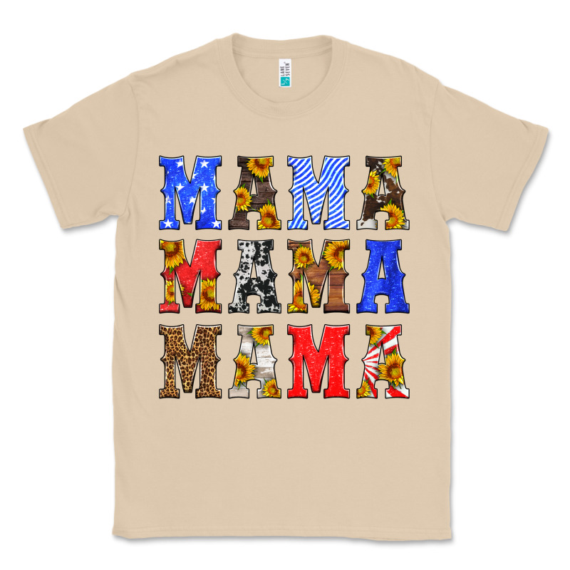 Mama American Flag 4th Of July Classic Tee by HRA Design Shop | Teevron