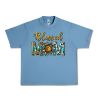 Pebble Blue western blessed mom with sunflower Urban Heavy Tee - texasbilliewilder