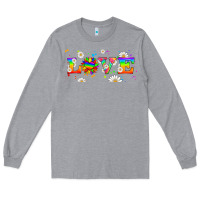 Heather Grey lgbtq love libbey glass Long Sleeve Tee - HRA Design Shop