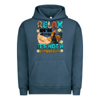 Pigment Midnight Navy relax we're all crazy it's not a competition Urban Hoodie - Artiststas