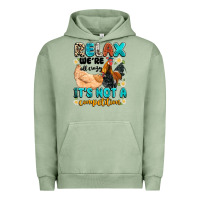 Pigment Oil Green relax we're all crazy it's not a competition Urban Hoodie - Artiststas
