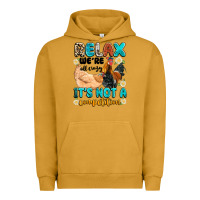 Pigment Peanut Butter relax we're all crazy it's not a competition Urban Hoodie - Artiststas
