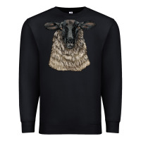 Black Suffolk Sheep Head Premium Sweatshirt - LillyAllenDesigns