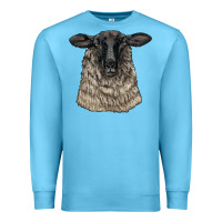 Ocean Blue Suffolk Sheep Head Premium Sweatshirt - LillyAllenDesigns