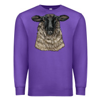 Purple Suffolk Sheep Head Premium Sweatshirt - LillyAllenDesigns