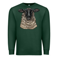 Sports Green Suffolk Sheep Head Premium Sweatshirt - LillyAllenDesigns