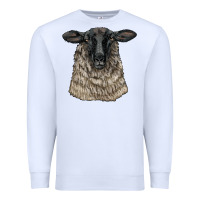 White Suffolk Sheep Head Premium Sweatshirt - LillyAllenDesigns