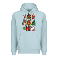 Blue Mist ho ho ho with Premium Hoodie - MaliasSmallBusiness