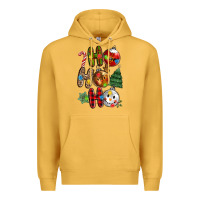 Mustard ho ho ho with Premium Hoodie - MaliasSmallBusiness