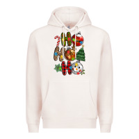 Pale Pink ho ho ho with Premium Hoodie - MaliasSmallBusiness