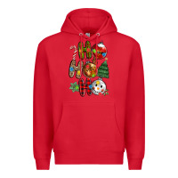 Red ho ho ho with Premium Hoodie - MaliasSmallBusiness