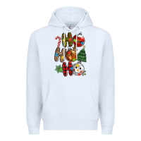 White ho ho ho with Premium Hoodie - MaliasSmallBusiness