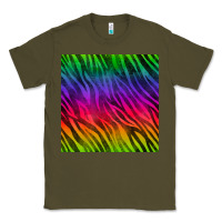 Army Green colorful zebra seamless pattern Classic Tee - BundleAndBundleShop